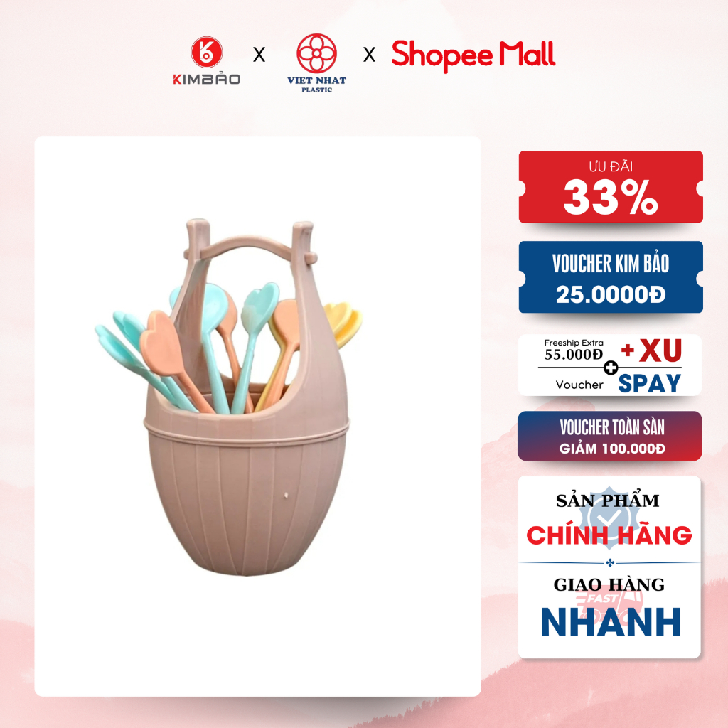 Bộ 10 dĩa xiên hoa quả kèm lọ đựng nhựa Việt Nhật 3399