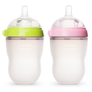 Hộp 2 bình sữa Comotomo 250ml xanh/hồng chính hãng, tách lẻ / đổi ty