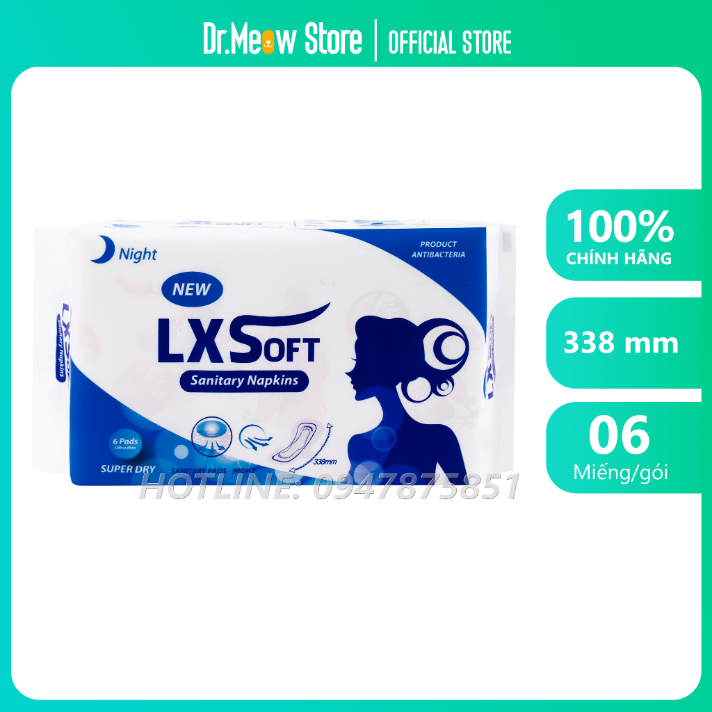 Băng vệ sinh LXSoft cao cấp ban ngày, ban đêm, hàng ngày Bông tự nhiên👸Siêu mỏng và siêu thấm👸Vải không dệt👸Không bạc hà