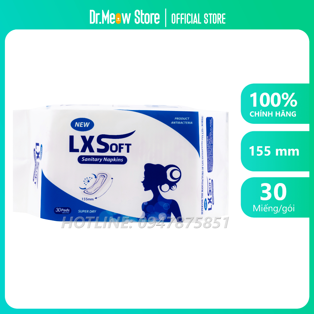 Băng vệ sinh LXSoft cao cấp ban ngày, ban đêm, hàng ngày Bông tự nhiên👸Siêu mỏng và siêu thấm👸Vải không dệt👸Không bạc hà