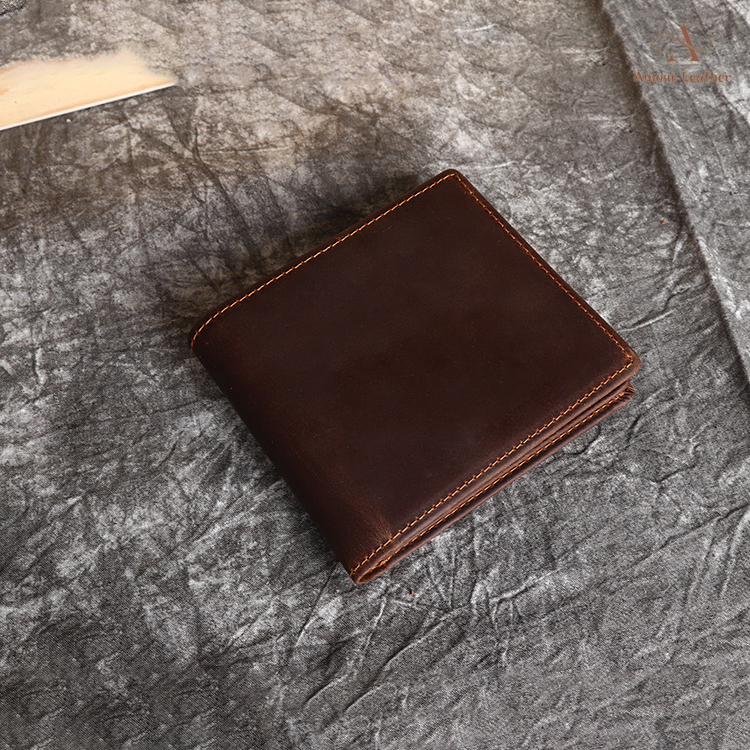 Ví Nam Da Siêu Mỏng Phong Cách Hàn Quốc, Bóp Gập Ngang Thiết Kế Lịch Lãm A3001