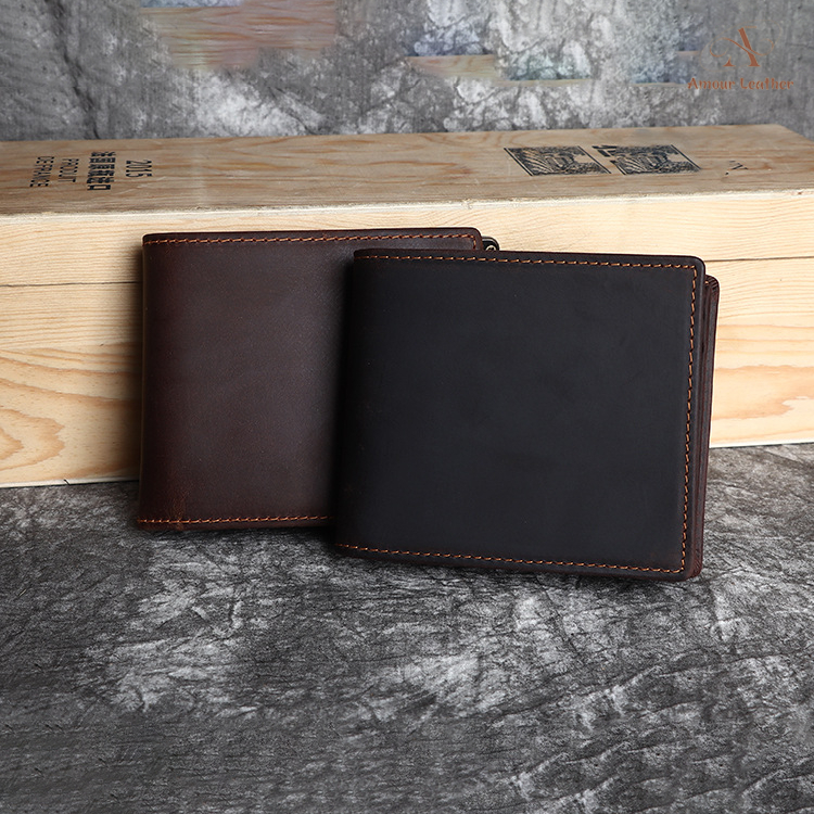 Ví Nam Da Siêu Mỏng Phong Cách Hàn Quốc, Bóp Gập Ngang Thiết Kế Lịch Lãm A3001