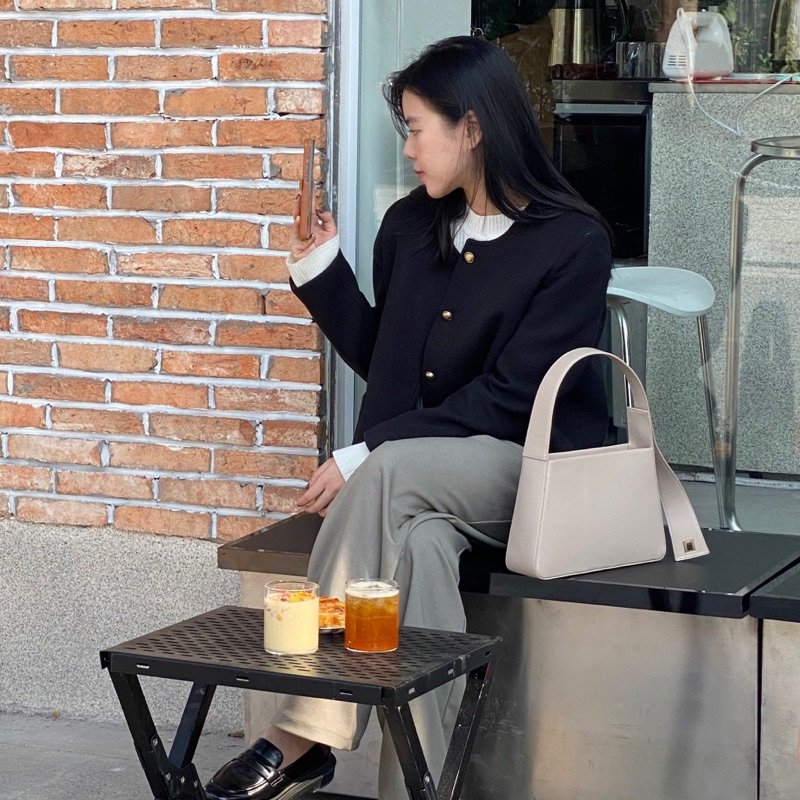 𝐓.𝐖.𝟐 - Áo dạ tweed dài tay kiểu dáng Hàn Quốc ☕️