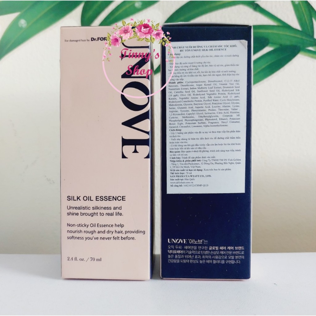 Tinh Chất Nuôi Dưỡng Chăm Sóc Tóc Khô Và Hư Tổn UN0VE SILK OIL ESSENCE 70ml