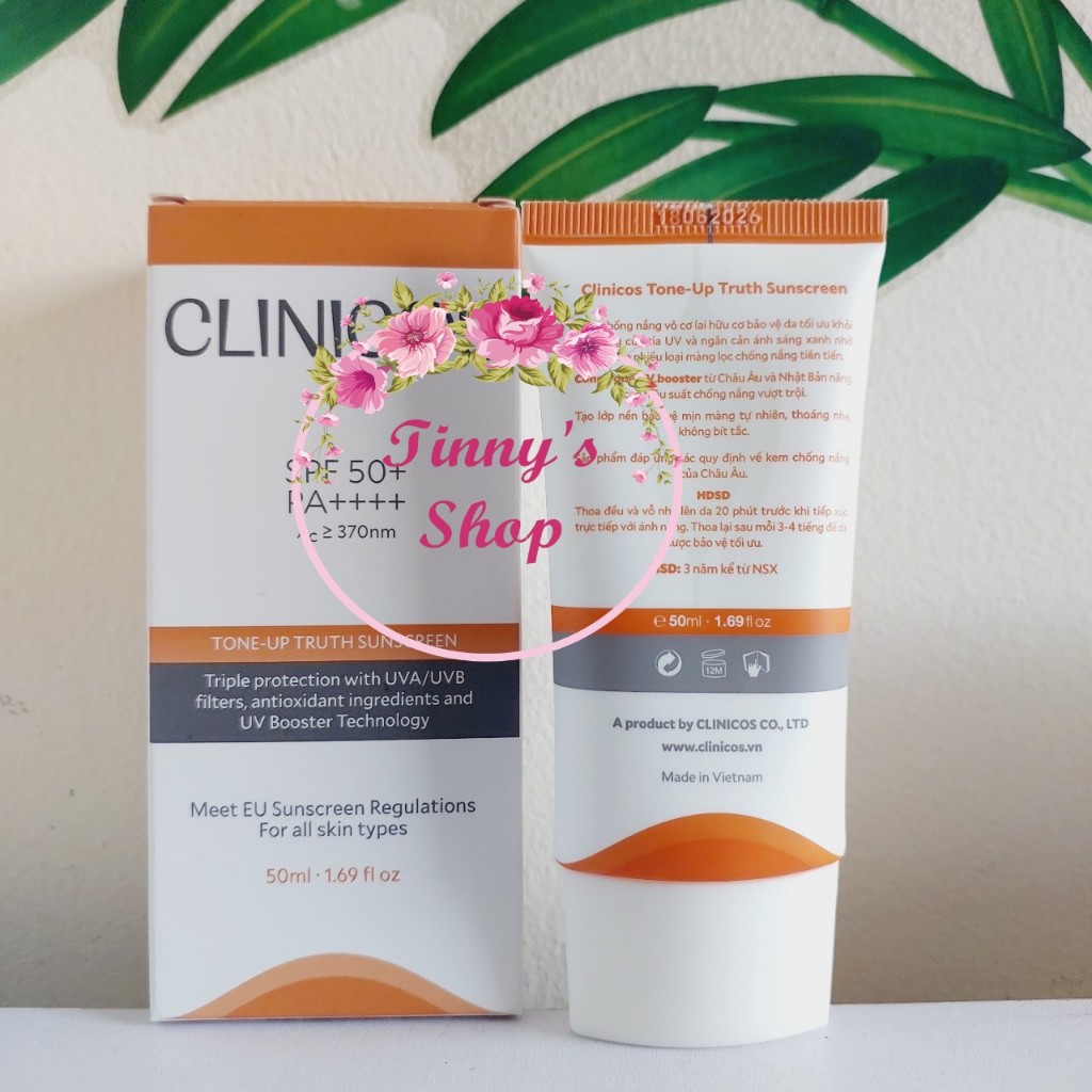 Kem Chống Nắng Dành Cho Nhạy Cảm CLINICOS SENSITIVE TRUTH SUNSCREEN SPF 50 PA++++ 50ML