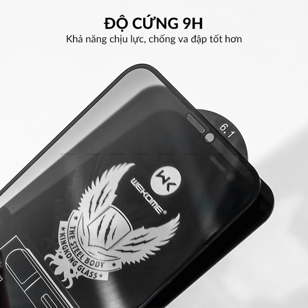 Kính cường lực iPhone chống nhìn trộm Kingkong Wekome dán màn hình cho iphone x 11 12 13 14 15 pro max