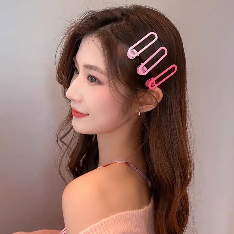 Kẹp tóc Sét 19 Món Cặp Tóc Mái Màu Hồng Ngọt Ngào Dễ Thương Cho Bạn Gái