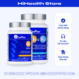  Canprev D3 & K2 tăng cường miễn dịch, chắc khỏe xương đến từ Canada 120/240 viên