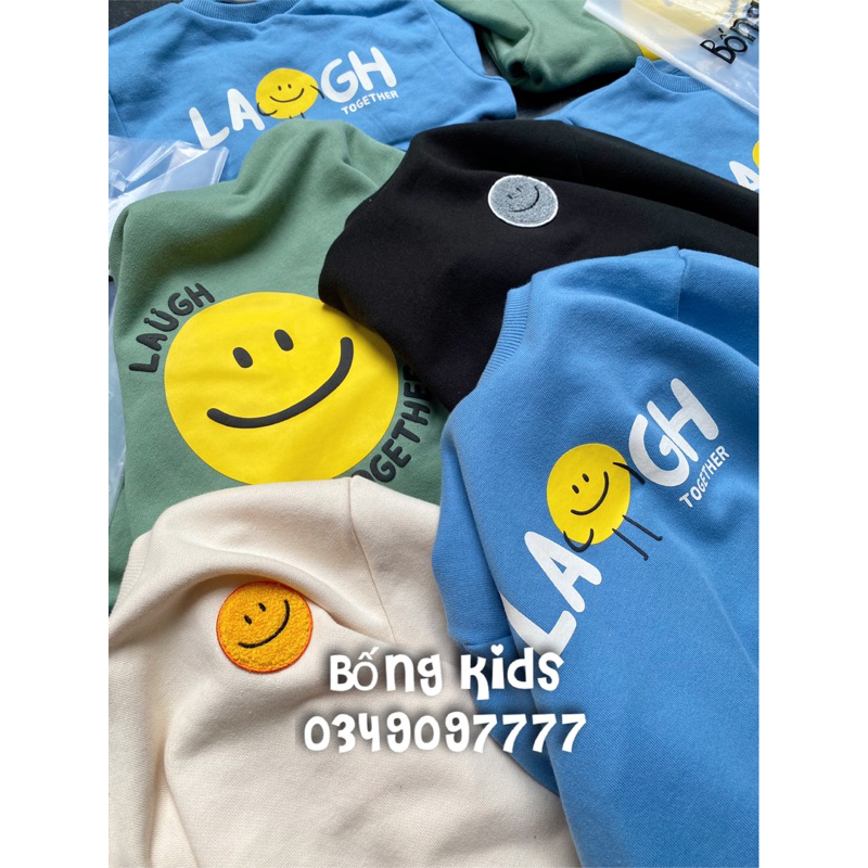 Áo Nỉ Bé Trai & Bé Gái Mặt Cười Xuất Hàn LAUGH