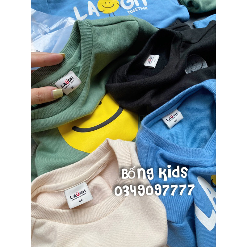 Áo Nỉ Bé Trai & Bé Gái Mặt Cười Xuất Hàn LAUGH