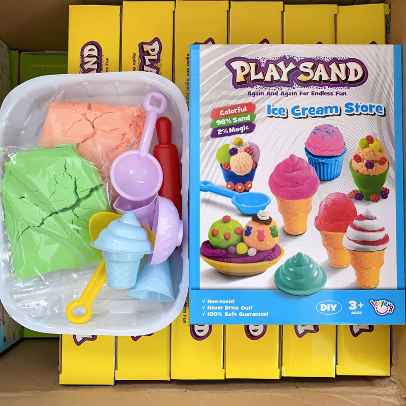 ĐỒ CHƠI CÁT ĐỘNG LỰC PLAY SAND KEM BÁNH SINH NHẬT