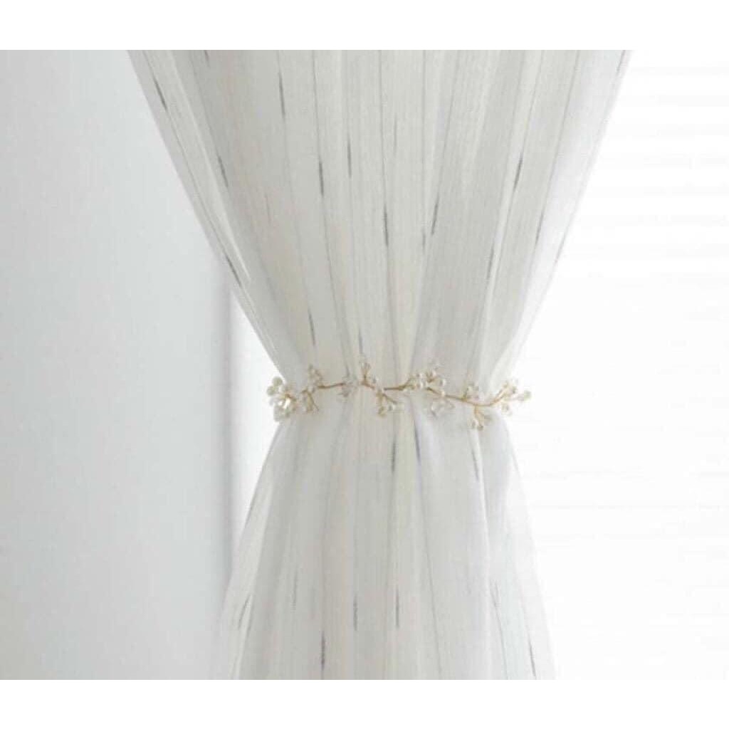 Rèm voan rèm von cho spa, đục lỗ tròn sẵn, may sẵn xinh lung linh