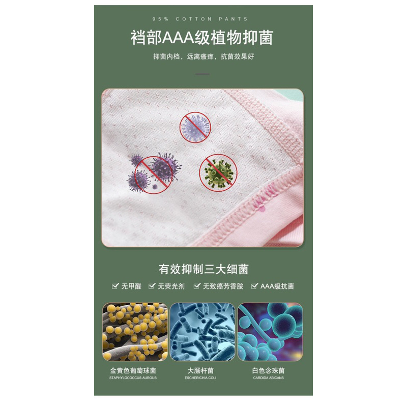 Quần chip cho bé đáy 2 lớp kháng khuẩn