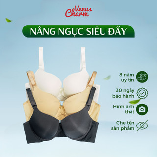 Áo lót nữ Venus Charm đệm dày có gọng nâng đẩy dáng trơn 1134