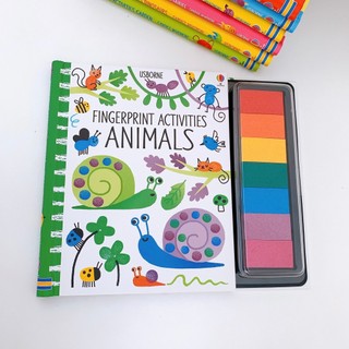 FINGERPRINT ACTIVITIES ANIMALS tập vẽ ngón tay cho bé, Đồ chơi sáng tạo cùng những ngón tay xinh