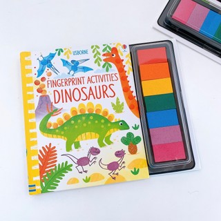 FINGERPRINT ACTIVITIES DINOSAURS tập vẽ ngón tay cho bé, Đồ chơi sáng tạo cùng những ngón tay xinh