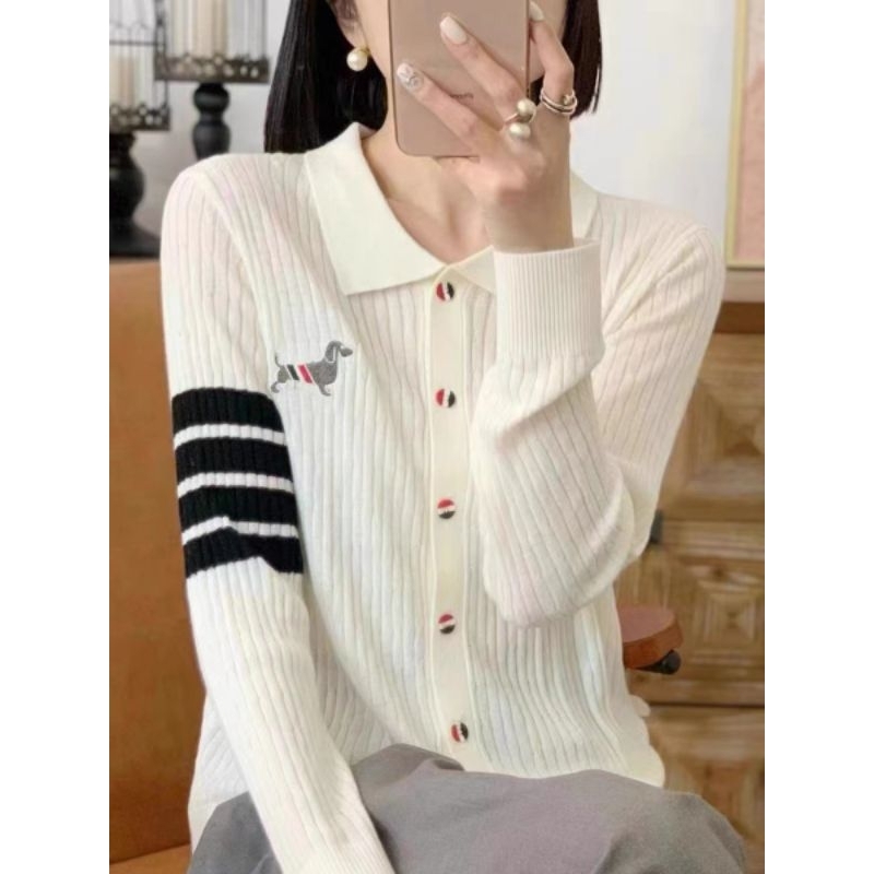 Áo Sơ Mi Len Quảng Châu Họa Tiết Cún Size S M - Halinh Shop - Áo Sơ Mi Len Cúc Dọc Hàng Qc Loại 1