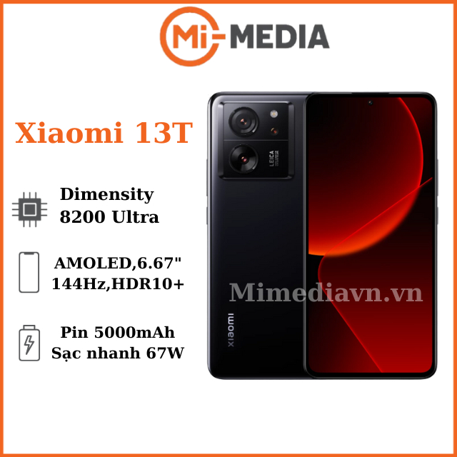 Điện thoại Xiaomi 13T chính hãng Dimensity 8200 Ultra sạc nhanh 67W
