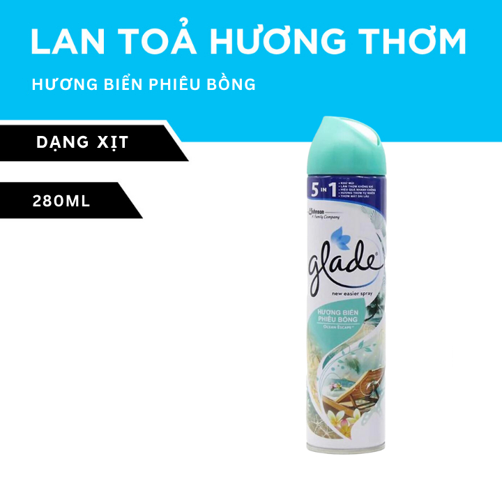 GLADE Xịt thơm phòng hương Biển Phiêu Bồng 280ML