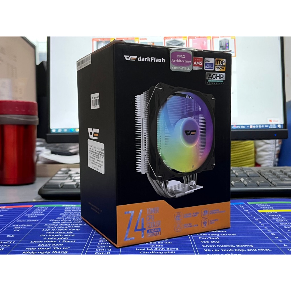 Tản nhiệt khí Darkfash Z4  Rainbow LED  New - Chính hãng - BH 12 Tháng