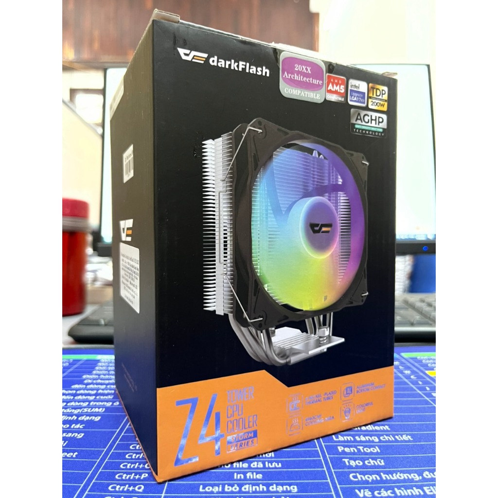 Tản nhiệt khí Darkfash Z4  Rainbow LED  New - Chính hãng - BH 12 Tháng