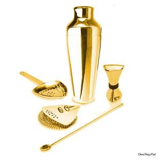 Dụng cụ quầy Bar bằng inox Uber Bar Tools màu Gold