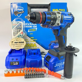 May khoan , Máy khoan Navara 7013, Khoan 3 chức năng, Đầu Kẹp 13mm auto lock, có khoá lock trục