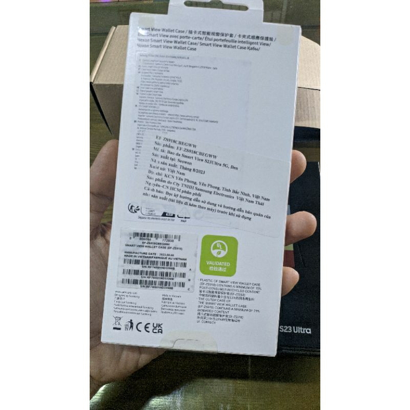 Bao da Smart View Wallet cho S23 Ultra - mới, nguyên seal