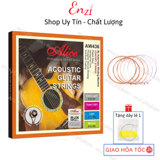 Dây đàn guitar acoustic Alice AW436 AW432 A206 A406 cỡ 11 chính hãng dây sắt cho đàn ghi ta ENzi