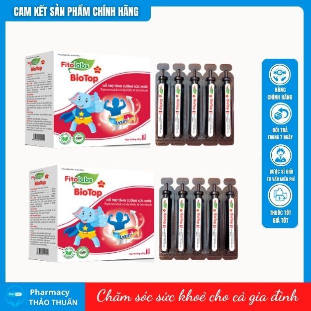 Tăng Đề Kháng Cho Bé Fitolabs Biotop Giúp Ăn Ngon, Hấp Thu Tốt, Bé Phát Triển Toàn Diện Hộp 20 Ống