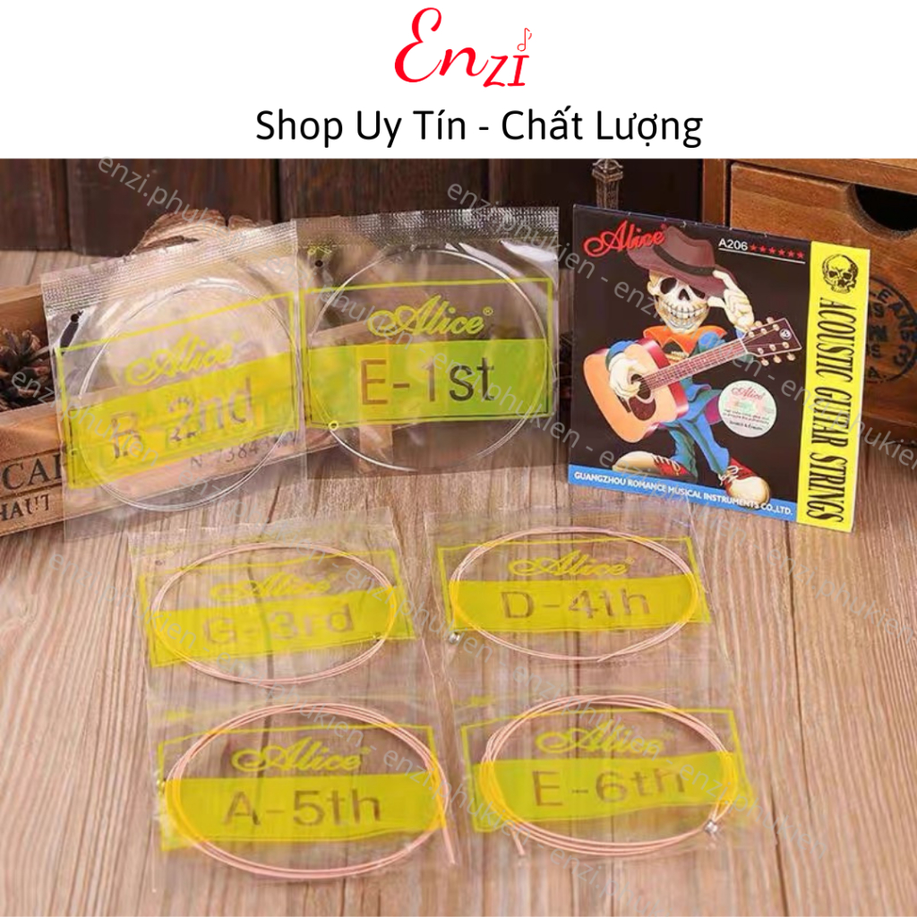 Dây đàn guitar acoustic Alice AW436 AW432 A206 A406 cỡ 11 chính hãng dây sắt cho đàn ghi ta ENzi