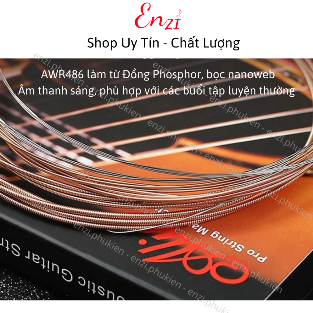 Dây đàn guitar acoustic Alice AW436 AW432 A206 A406 cỡ 11 chính hãng dây sắt cho đàn ghi ta ENzi