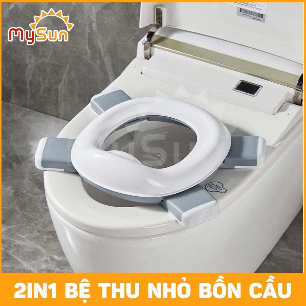 Ghế bô nắp bồn cầu bệ ngồi Toilet thu nhỏ cho bé trai gái tập đi vệ sinh MySun