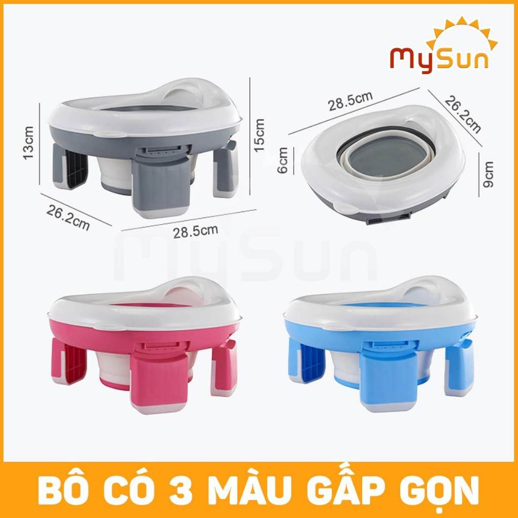 Ghế bô nắp bồn cầu bệ ngồi Toilet thu nhỏ cho bé trai gái tập đi vệ sinh MySun