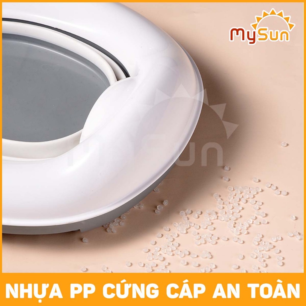 Ghế bô nắp bệ ngồi bồn cầu toilet thu nhỏ cho bé trai gái tập đi vệ sinh MySun