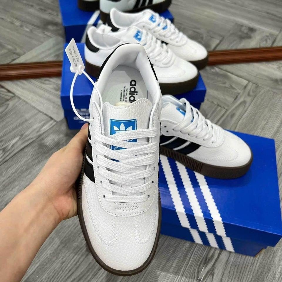 Giày Adidas Samba Trắng Đế Cao, Giày Sneakers Samba Đế Cao Full Box Bill