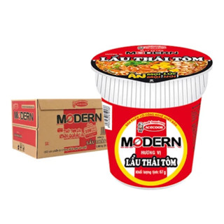 Thùng 24 ly mì modern vị LẪU THÁI TÔM thơm ngon
