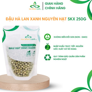 Đậu hà lan xanh nguyên hạt Sức Khỏe Xanh - 250g/túi - Nhập khẩu Canada/Mỹ chính hãng