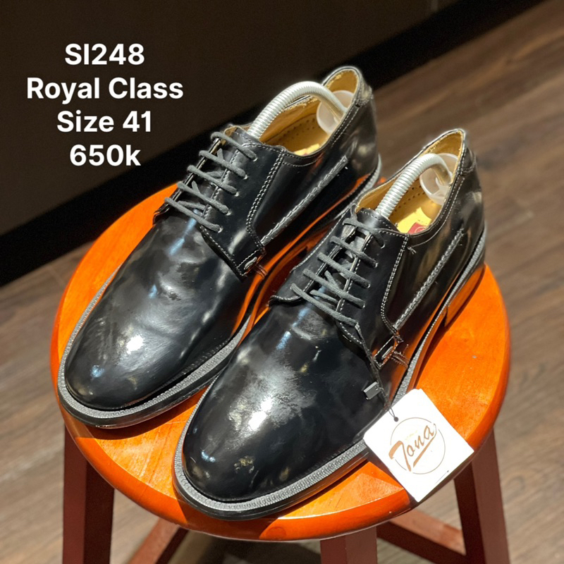 [Giày 2hand] [Size 41] Giày Tây Buộc Dây Da Bóng Đế Da