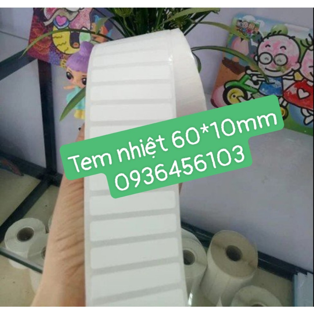Giấy in tem nhiệt 50*10mm cuộn 30m dùng cho máy Xprinter XP 350B