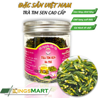Trà tim sen cao cấp - thương hiệu ba tre - đặc sản đồng tháp - hũ 100g - kingsmart
