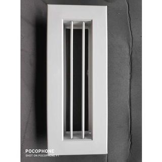 Cửa gió nan thẳng, miệng gió nan thẳng, nan bầu dục kt chờ 20x5cm, chất liệu nhôm sơn tĩnh