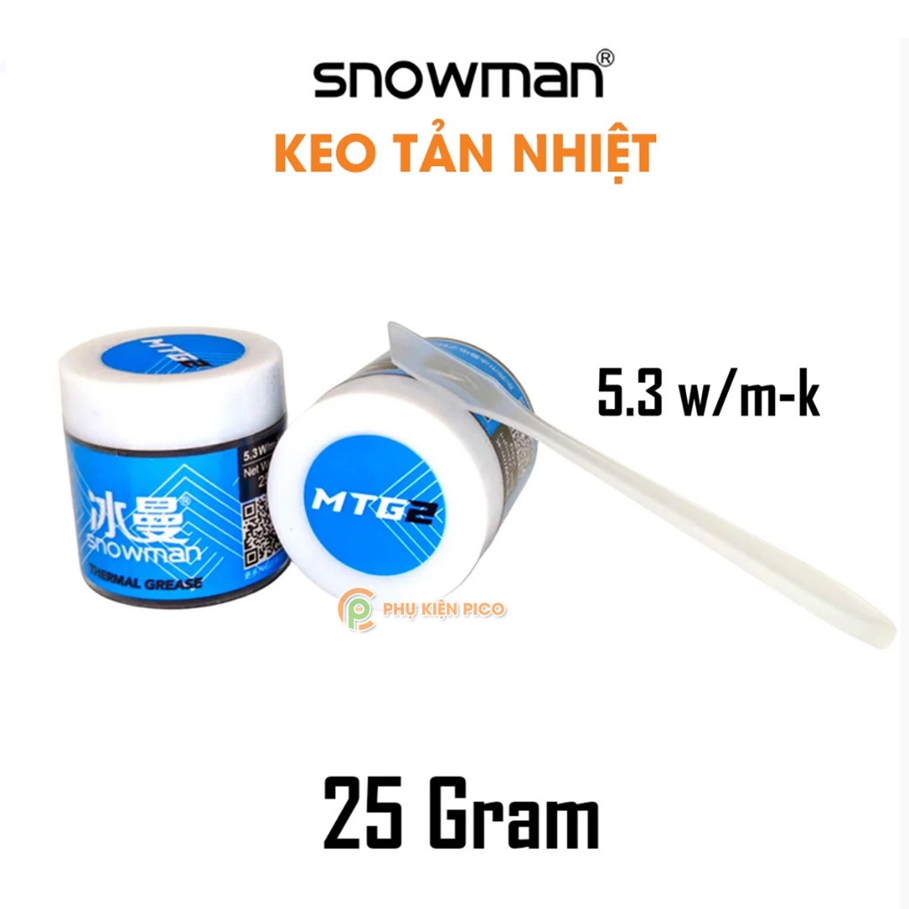 Keo tản nhiệt CPU 14.3W/mK Snowman MTG5 - MTG10 - kem tản nhiệt máy tính laptop Snowman MTG5