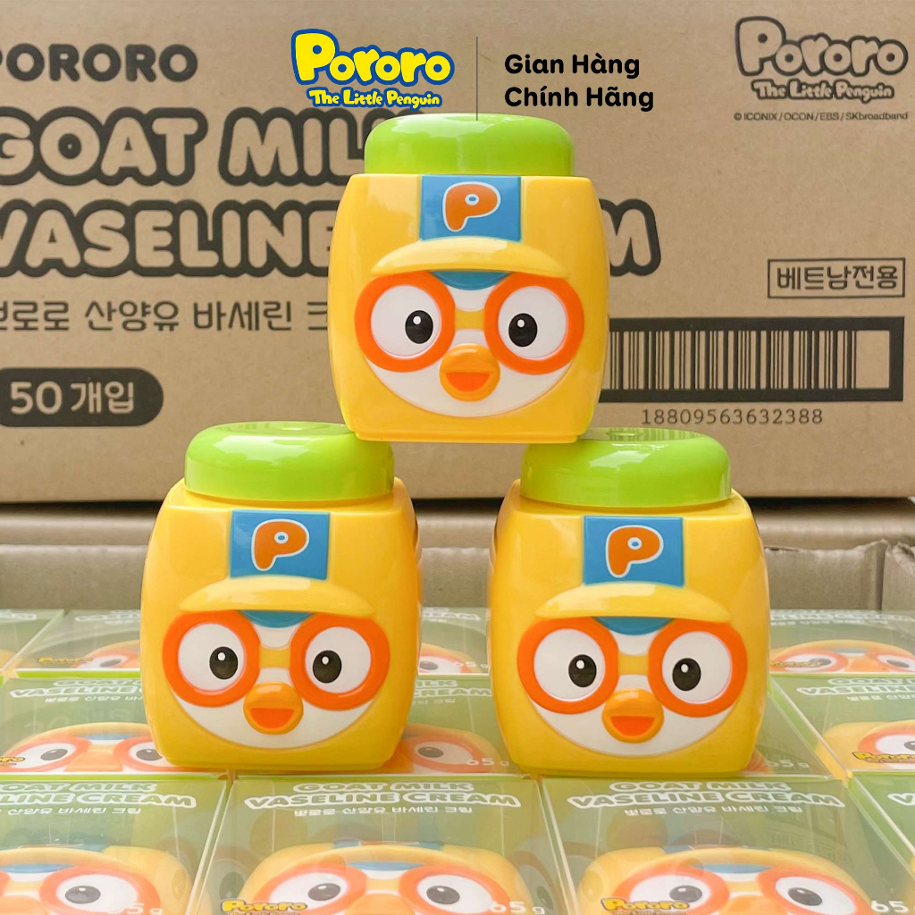 Kem dưỡng da sữa dê Vaseline Pororo 65g