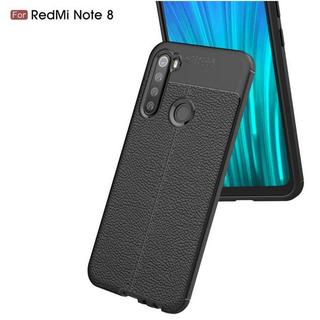 Ốp lưng Xiaomi Redmi Note 8 vân da đen auto forcus siêu bền chống trơn trượt