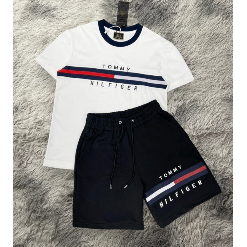 Bộ Cộc Nam Tommy Mùa Hè Chất Cotton Thoáng Mát- Set Quần Áo Nam Mùa Hè Mẫu Siêu Hot Chất Cotton