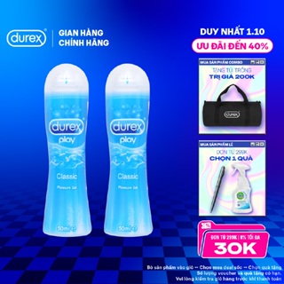 Bộ 2 gel bôi trơn DUREX PLAY CLASSIC thuần gốc nước 50ML/chai (bao bì mới)