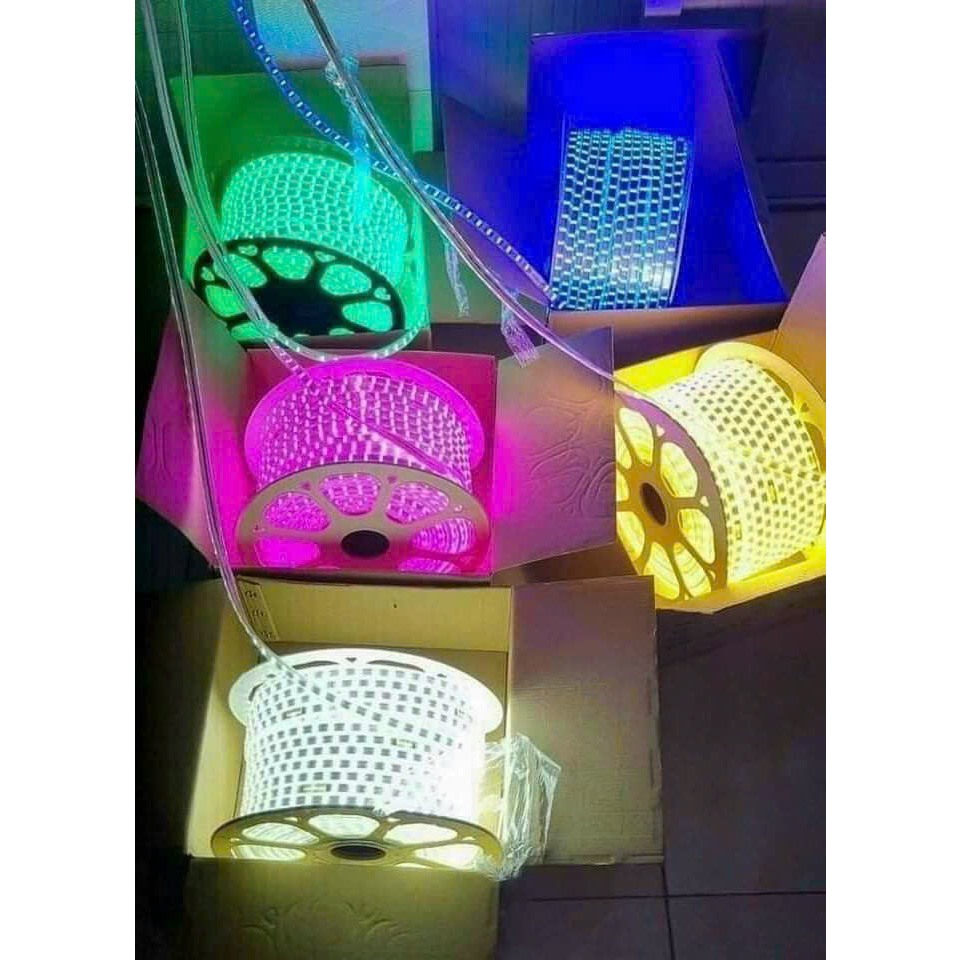 Led cuộn 2 hàng,  3 hàng đơn màu,hống nước trang trí ngoài trời quấn cây siêu sáng,  giá theo mét