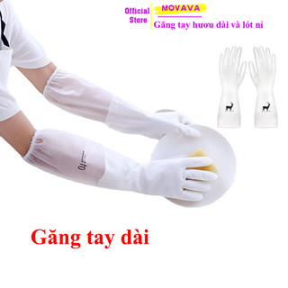 Găng tay cao su siêu dai dài siêu bền có thun chống tuột - Movava