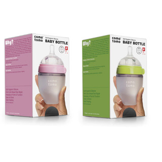 Bình sữa Comotomo 150ml đơn xanh/hồng 100% chính hãng, được đổi ty
